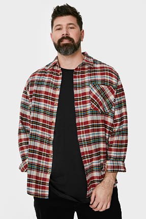 CLOCKHOUSE - chemise en flanelle - regular fit - col kent - à carreaux