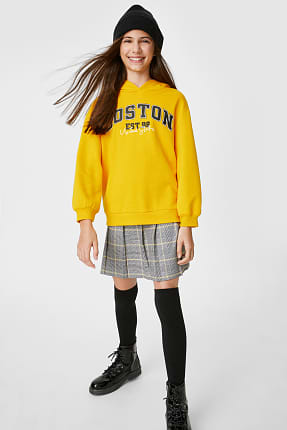 Set - hoodie, rok en overknees - 3-delig