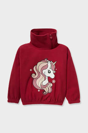Unicorno - maglione di pile - effetto brillante