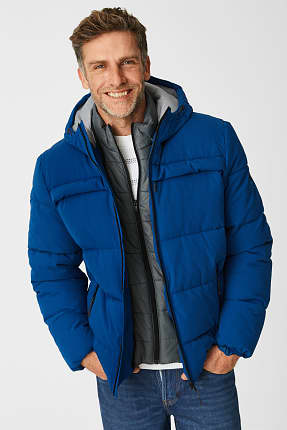 Funkční bunda s kapucí - z recyklovaného materiálu - vzhled 2 v 1
