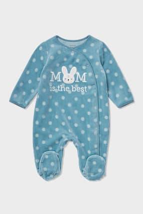 Baby sleepsuit - organic cotton - polka dot