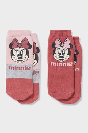 Lot de 2 - Minnie Mouse - chaussettes antidérapantes pour bébé