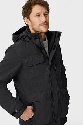 Outdoor jacket with hood - recycled