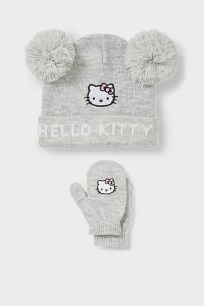 Hello Kitty - set - gorro y manoplas para bebé