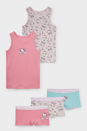 Hello Kitty - ensemble - 2 maillots de corps et 3 caleçons - 5 pièces
