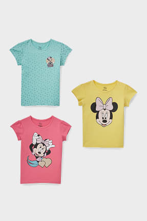 Pack de 3 - Minnie Mouse - camisetas de manga corta - con brillos