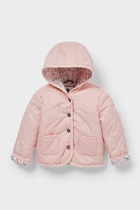Jachetă matlasată cu glugă bebeluși - material reciclat