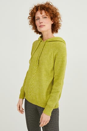 Sweter z kapturem - materiał z recyklingu