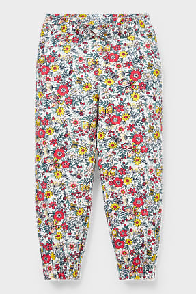 Pantalon en jersey - motif fleuri