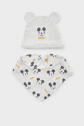 Mickey Mouse - set - babymuts en driehoekig sjaaltje - 2-delig