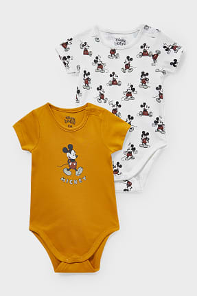 Pack de 2 - Mickey Mouse - bodies para bebé - algodón orgánico