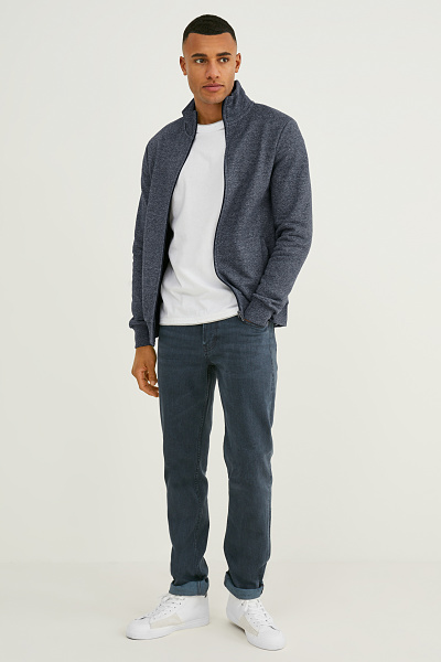Shop the look: Men - Zip-through sweatshirt - organic cotton