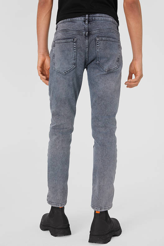 Heren - CLOCKHOUSE - tapered jeans - jeansdonkergrijs