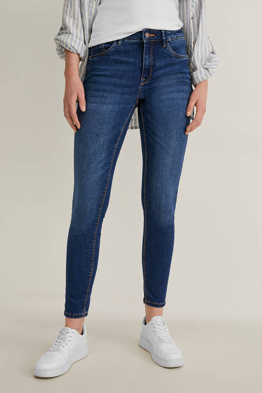 Dames - Skinny jeans - shaping jeans - biokatoen - blauw