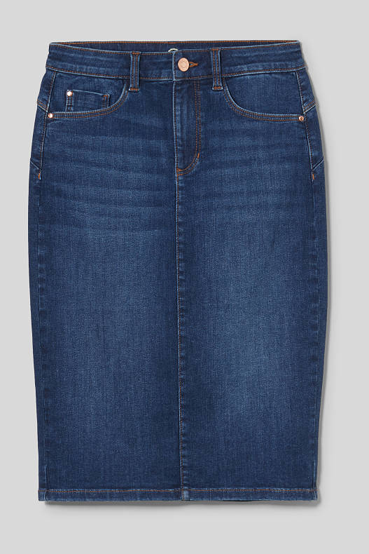 Femme - Jupe en jean - coton bio - jean bleu