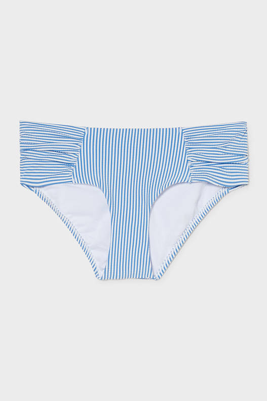 Women - Bikini bottoms - striped - white / blue