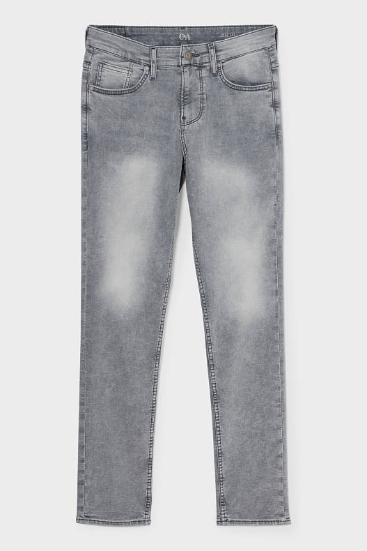 Heren - Slim jeans - jog denim - waterbesparend geproduceerd - jeansgrijs