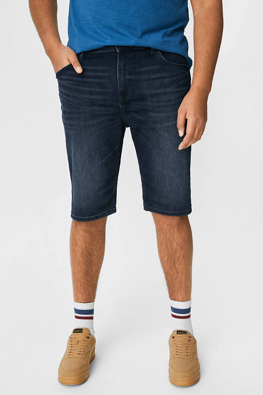 Soldes - CLOCKHOUSE - bermudas en jeans - jog denim - jean bleu foncé