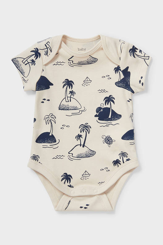Babies - Baby bodysuit - organic cotton - creme