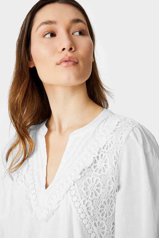 Femme - Robe - coton bio - blanc