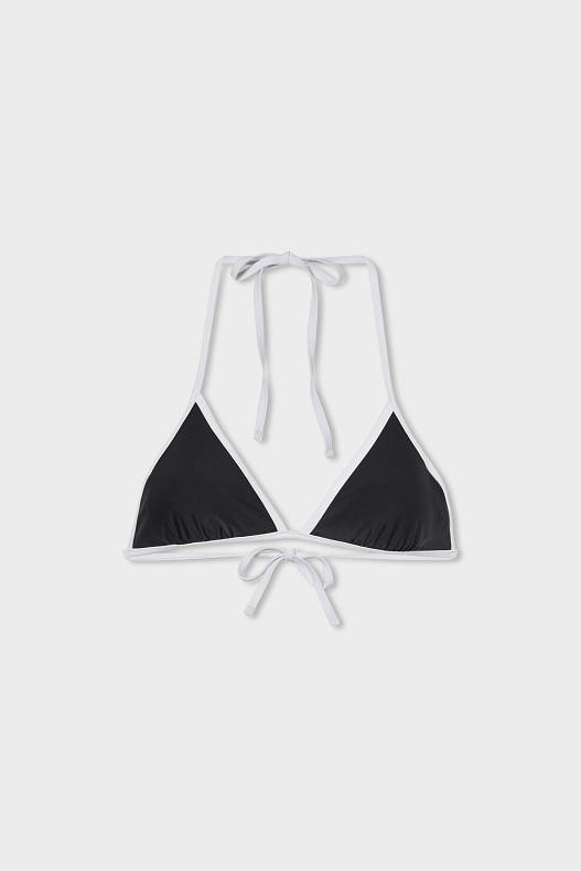 Rebajas - Top de bikini - triangular - con relleno - negro