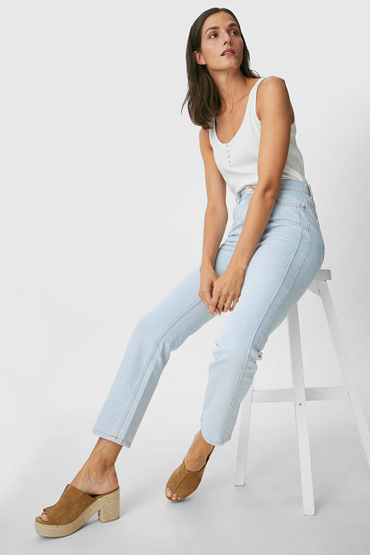 Mujer - Straight jeans - reciclados - vaqueros - azul claro