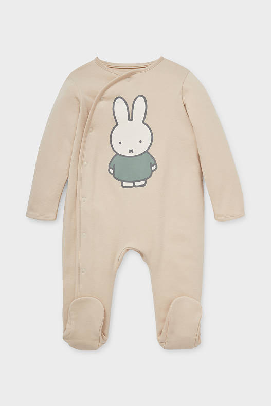 Bebeluși - Miffy - pijama bebeluși - bumbac organic - taupe