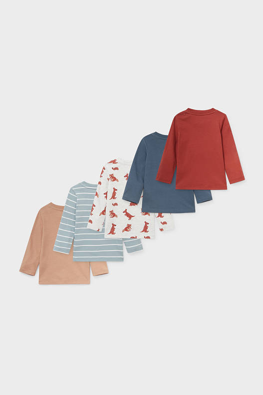 Neonati - Confezione da 5 - maglia a maniche lunghe per neonati - marrone chiaro