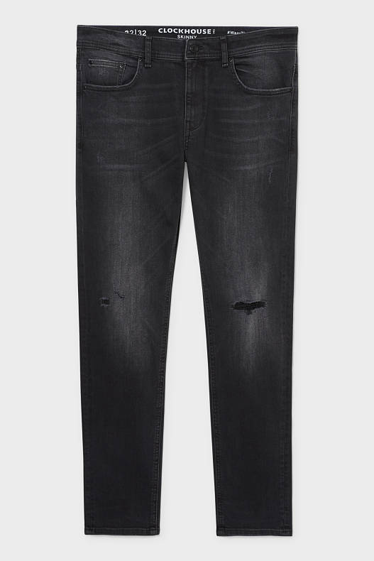 Heren - CLOCKHOUSE - skinny jeans - gerecycled - jeansdonkergrijs