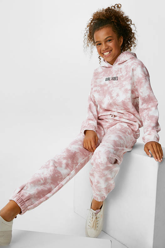 Kids - Set - hoodie en joggingbroek - 2 delig - roze