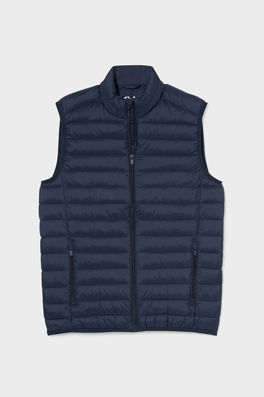 Men - Quilted gilet - recycled - dark blue