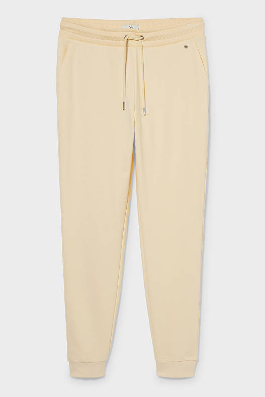 Femme - Pantalon de jogging - coton bio - jaune clair