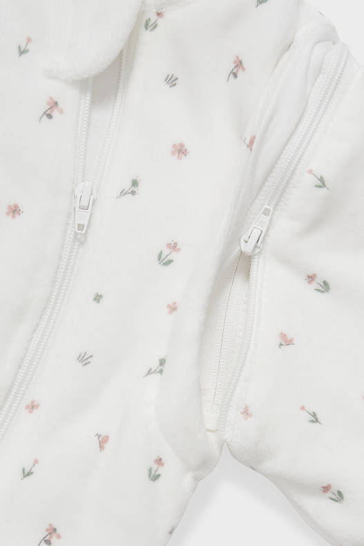 Bébé - Bambi - gigoteuse - motif floral - blanc