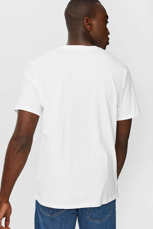 Men - Multipack of 2 - T-shirt - organic cotton - white