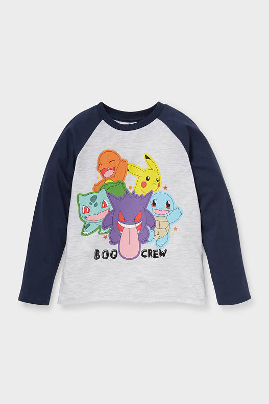 Niños - Pokémon - Camiseta de manga larga - azul / beis