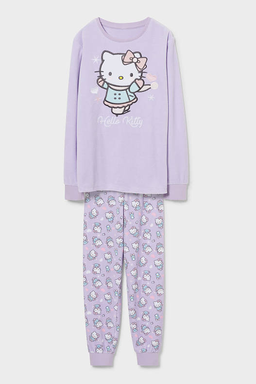 Kinder - Hello Kitty - Pyjama - 2 teilig - flieder