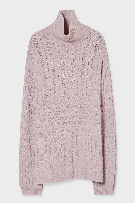 Sale - Cashmere blend jumper - recycled - italian yarn - pale pink