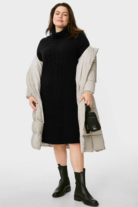 Donna - Vestito in maglia - da materiali riciclati - nero
