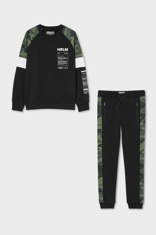 Kids - Set - sweatshirt en joggingbroek - 2-delig - zwart