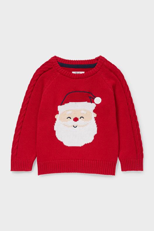Babies - Baby Christmas jumper - red
