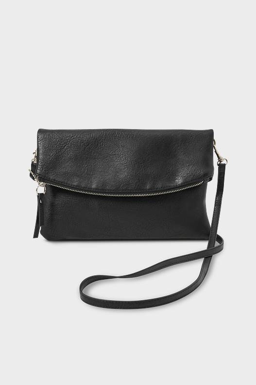 Men - Shoulder bag - faux leather - black