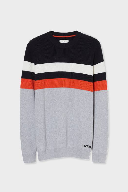 Trend - Sweter - ciemnoniebieski / biały