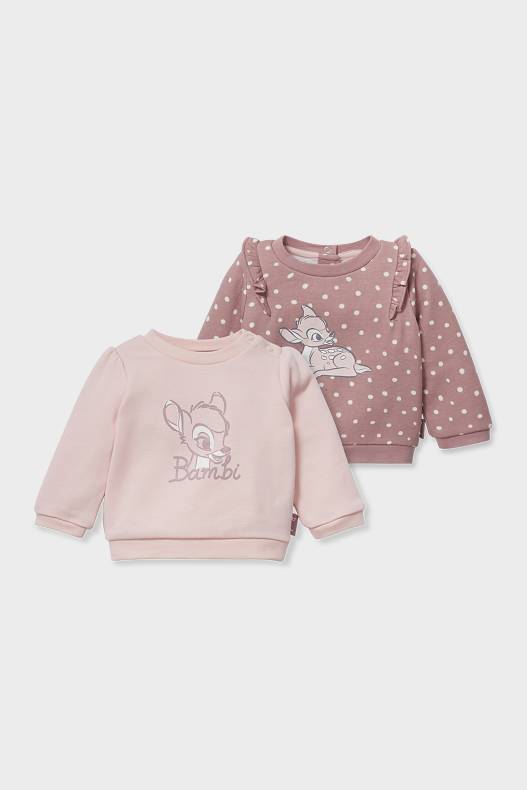 Bébé - Lot de 2 - Bambi - sweats pour bébé - rose