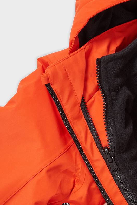 Trend - 3-In-1 functionele jas met capuchon - gerecycled - donker oranje