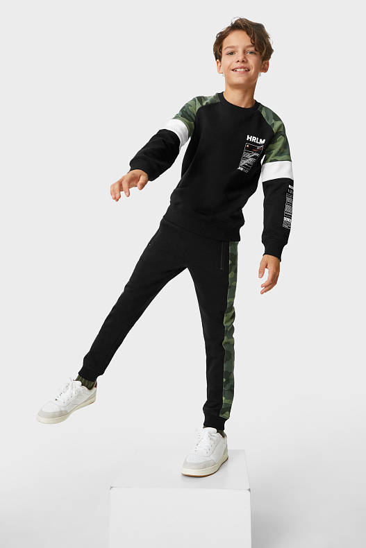 Kids - Set - sweatshirt en joggingbroek - 2-delig - zwart