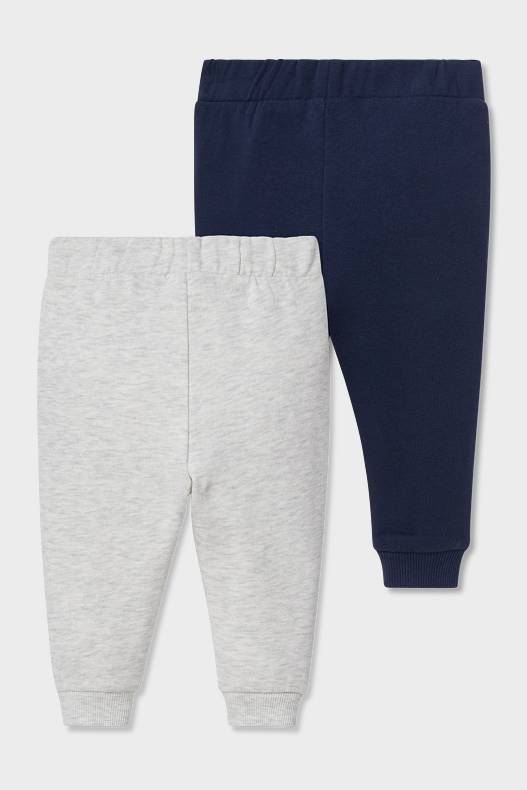 Sale - Multipack of 2 - baby joggers - light gray / dark blue