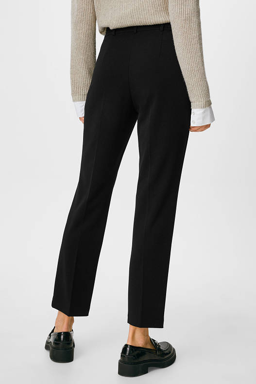 Femei - Pantaloni - tapered fit - material reciclat - negru