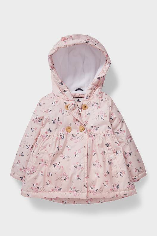 Trend - Baby-Jacke mit Kapuze - gefüttert - recycelt - rosa