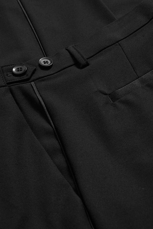 Herren - Anzughose - Sllim Fit - Flex - recycelt - schwarz
