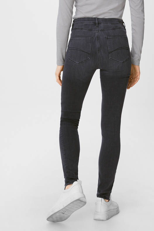 Dames - Skinny jeans - One Size Fits More - jeansgrijs